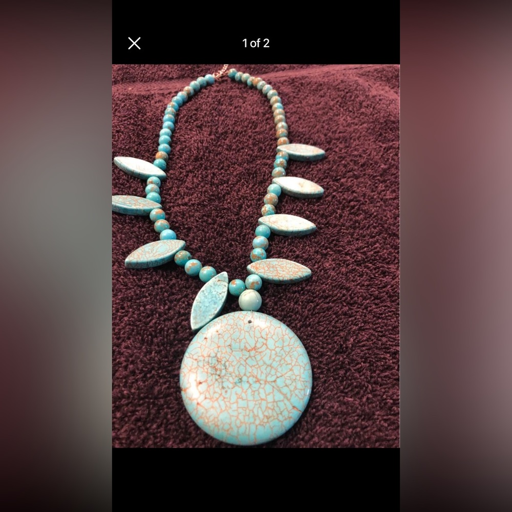 Pretty aqua stone necklace for Aruba